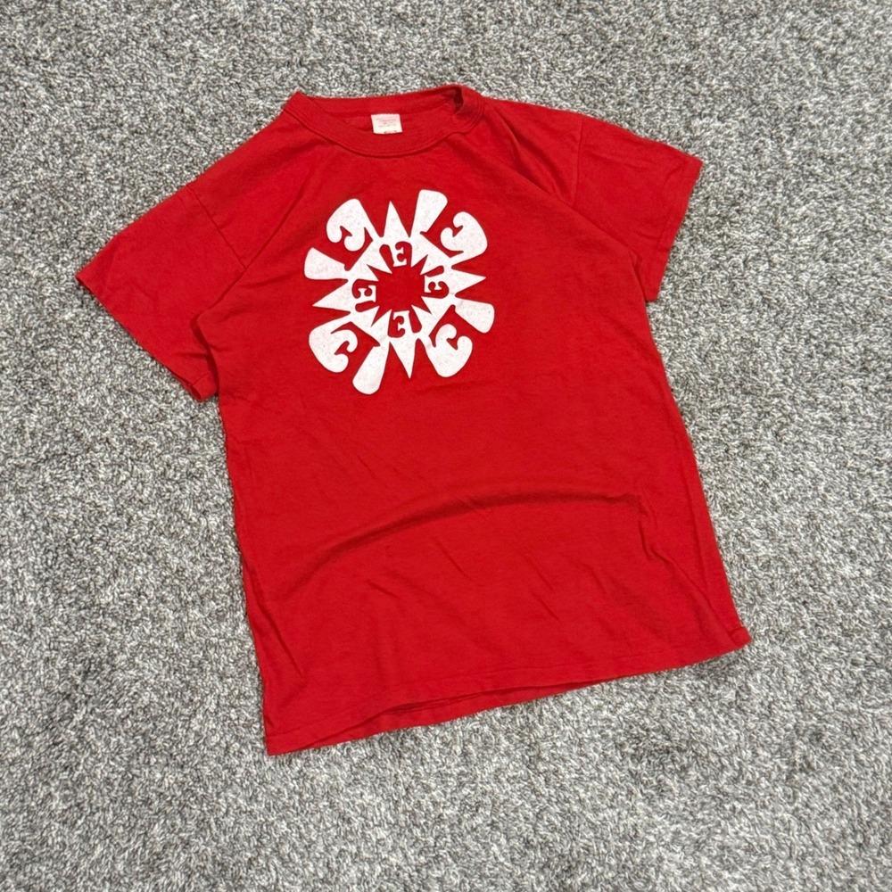 TRUE VTG 70s Emma Willard School Red TShirt Size S Cotton Crew Neck 17.5x23 RARE - Picture 2 of 4